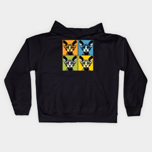 Devon Rex Pop Art - Cat Lovers Kids Hoodie